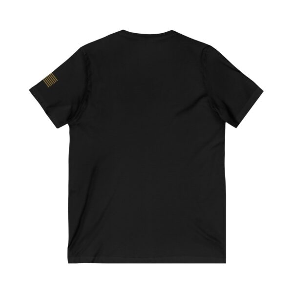 Minimalist American Flag Jersey Short Sleeve V-Neck Tee - Image 6
