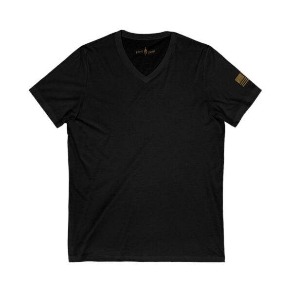 Minimalist American Flag Jersey Short Sleeve V-Neck Tee - Image 5