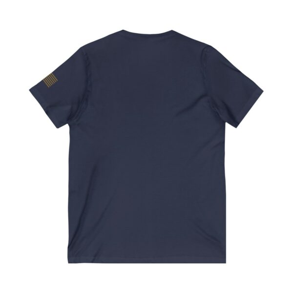 Minimalist American Flag Jersey Short Sleeve V-Neck Tee - Image 8