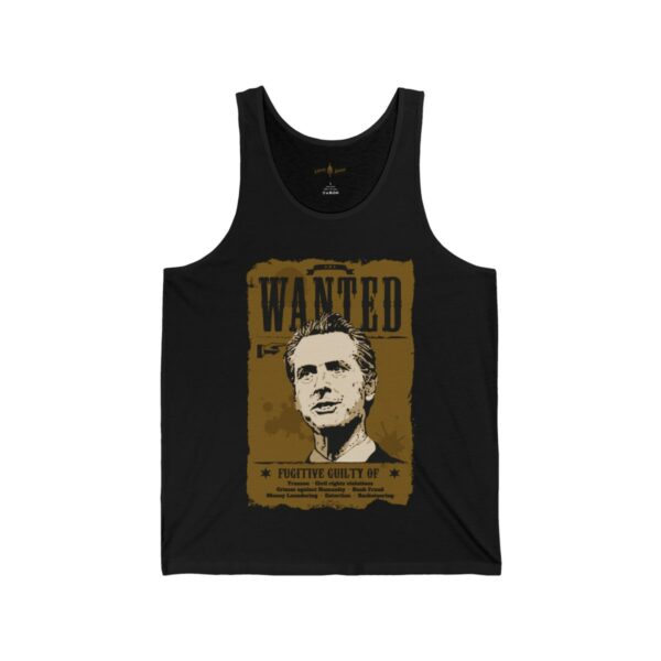 Newsom Wanted Fugitive Jersey Tank - Image 5