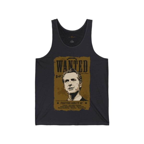 Newsom Wanted Fugitive Jersey Tank - Image 7