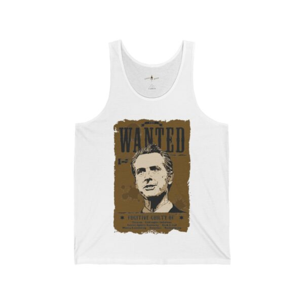 Newsom Wanted Fugitive Jersey Tank - Image 3