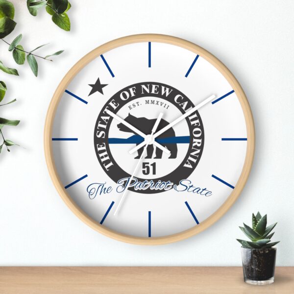 The State of New California Blue Line Wall Clock - Image 6