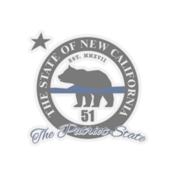 The State of New California Blue Line sticker