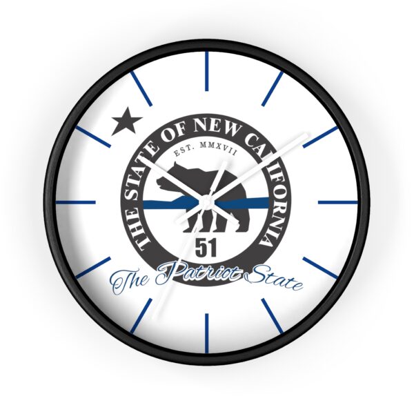 The State of New California Blue Line Wall Clock