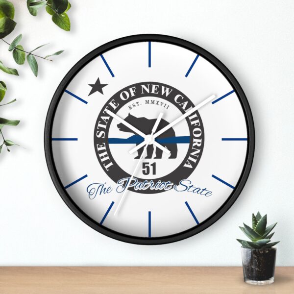 The State of New California Blue Line Wall Clock - Image 3