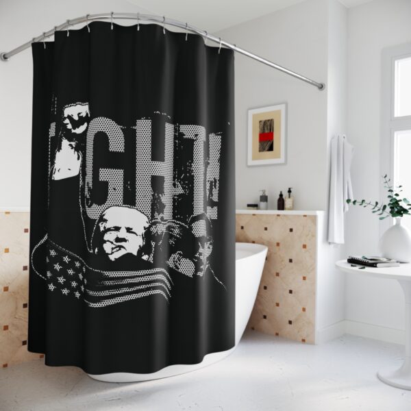 Large Image Trump Fight Shower Curtains - Image 4
