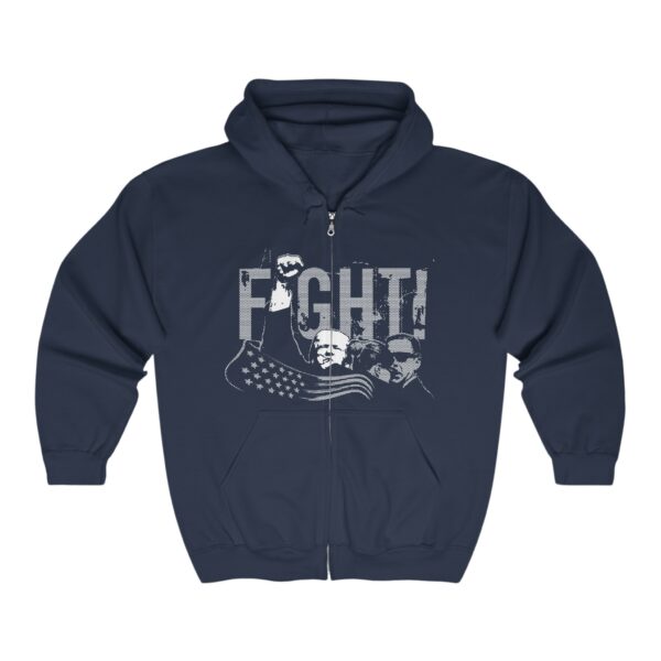Trump Fight Heavy Blend™ Full Zip Hooded Sweatshirt - Image 3