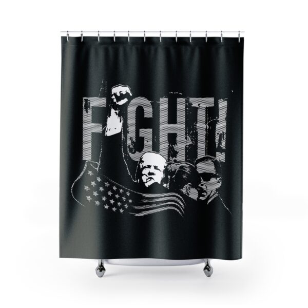 Large Image Trump Fight Shower Curtains