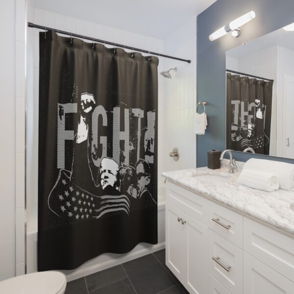 Large Image Trump Fight Shower Curtains - Image 3