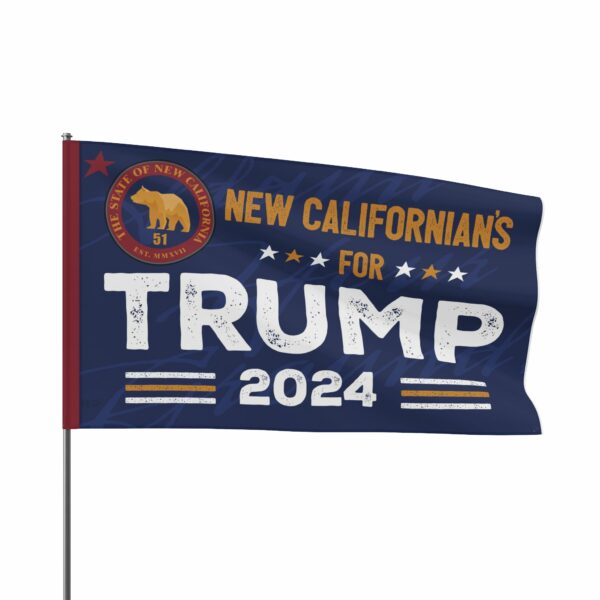 New Californian's For Trump 2024 House Banner Flag non Grommet - Image 3